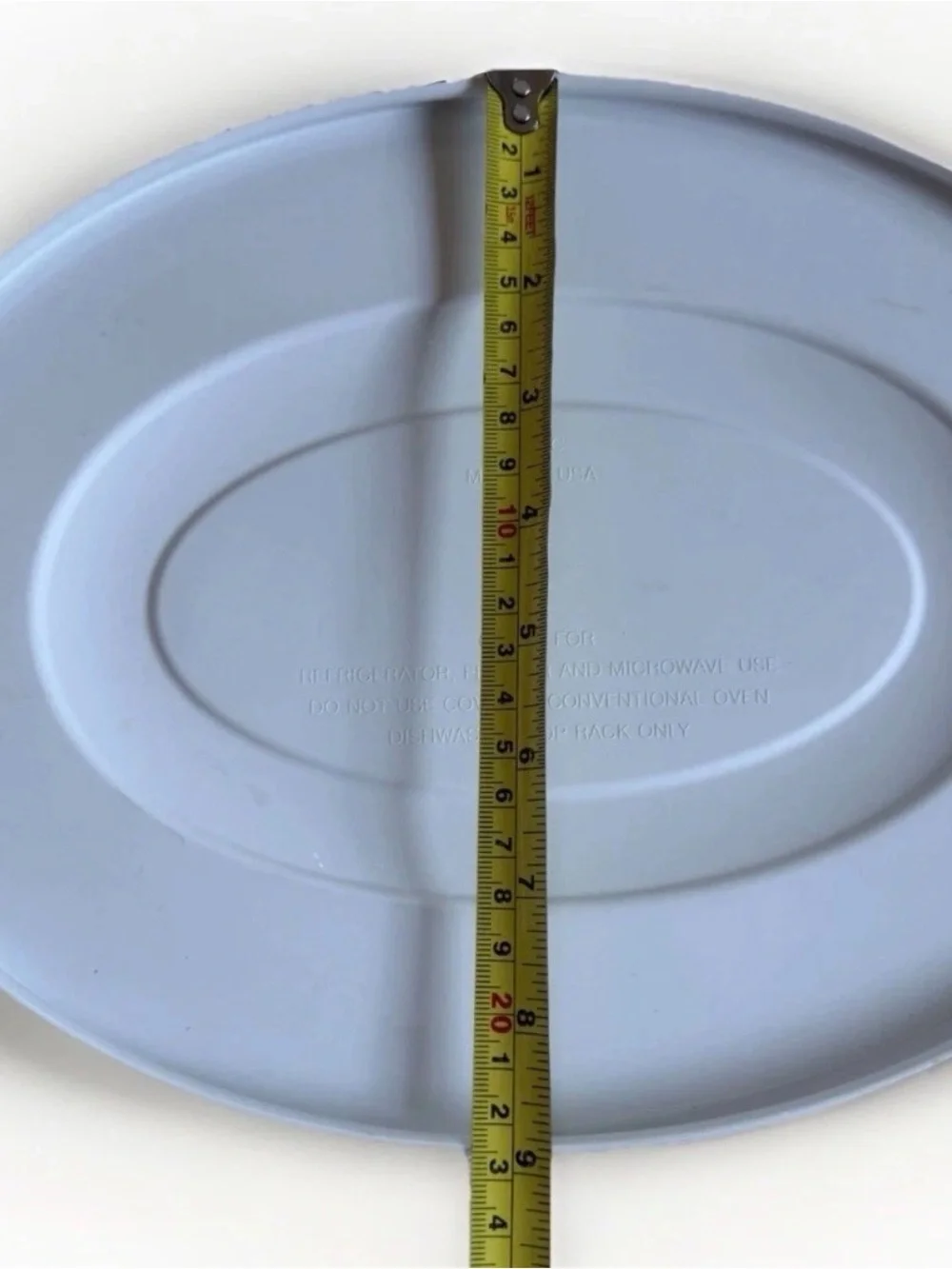 CorningWare Casual Elegance L31-PC Oval White Plastic Replacement Lid 13.5”x10”